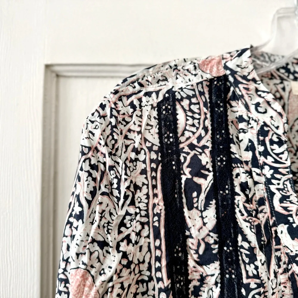 Anthropologie | Tiny Caviana Patterned Long Sleeve Shirtdress XS - Picture 6 of 12